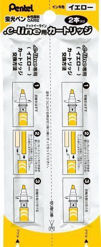 Pentel XSLR2 E-line2 Highlighter Pen Refills Pentel E-line2 SLW10 Yellow Color