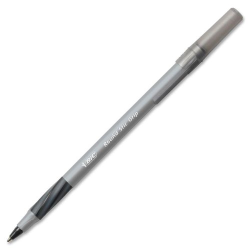 Bic Round Stic Ballpoint Pen - Fine Pen Point Type - Black Ink - (gsfg11bk)