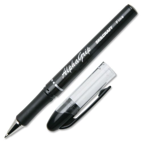 Skilcraft Cushion Grip Transparent Ballpoint Pen - Black Ink - (nsn4244884)