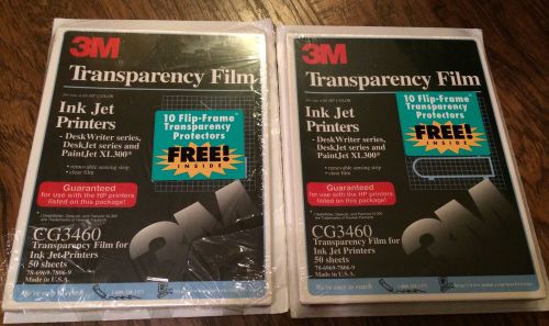 3M Transparency Clear Film Ink Jet Printers CG3460 50 Sheets 8 1/2&#034; x 11&#034; New +