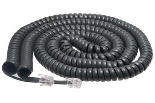 New cisco handset gray curly cord 25 ft uncoiled / 4 ft coiled for sale