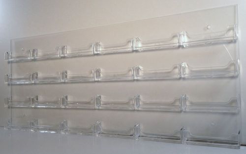 Brand New clear acrylic wall mount business card display with 24 pockets