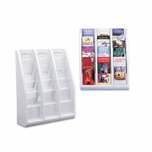 Multi-tiered desktop/wall-mount literature holders,gray (def52809) for sale