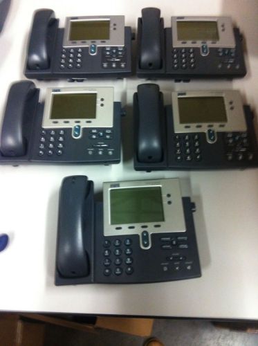 Lot of 5 Cisco CP-7940G VOIP IP Business Phones