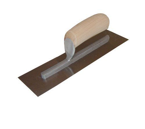 Bon 12-671 14-inch by 4-1/2-inch curry high carbon steel finishing trowel  wood for sale