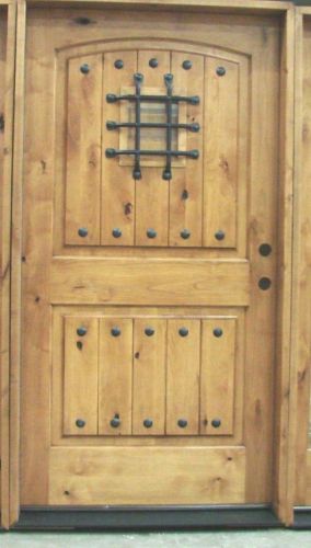 Krosswood doors ka.002 knotty alder exterior 2-panel door w/ speakeasy 42&#034; x 80&#034; for sale