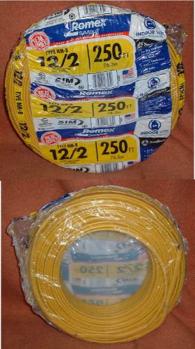 New- 250 ft roll 12/2 simpull romex copper wire type nm-b 250&#039; - no res! for sale