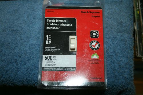 Pass &amp; Seymour T600LAV Toggle Dimmer 600-watt Single Pole Easy Install Light  Al