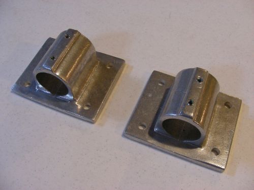2-new hollaender aluminum structural pipe rail tube fitting wall flange 1-1/2&#034; for sale