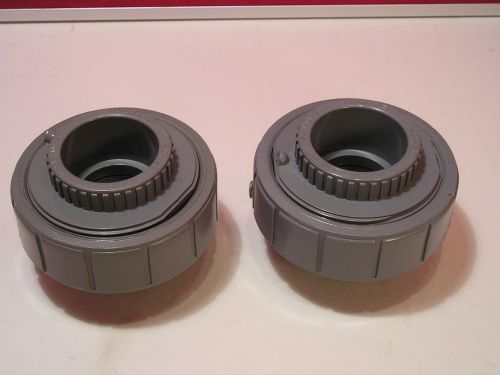 2 nibco sch 80 (nsf-pw-s.e.) cpvc 2&#034; model b socket union s x s pipe fittings for sale