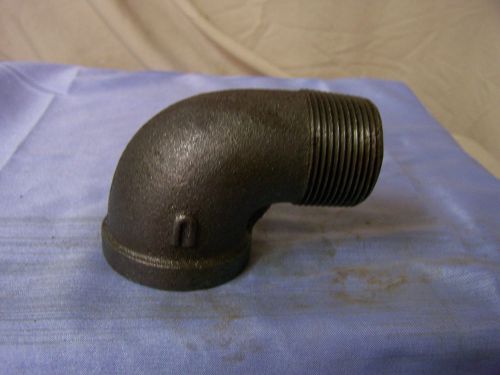 Black malleable iron 90 degree street elbow  1 1/4&#034; npt- u-brand-made in usa for sale
