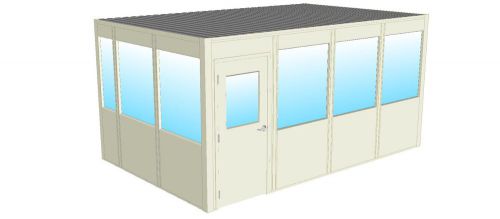 Modular in-plant warehouse office 4 wall 10x16 pre-fab vinyl shipped &amp; installed for sale
