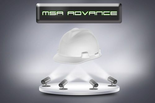 White hard hat msa advance v-gard - 10034027 for sale