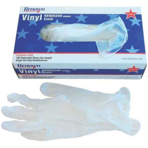 Glove Vinyl Med Pwd-Free Renown Gloves 880908 076335044170