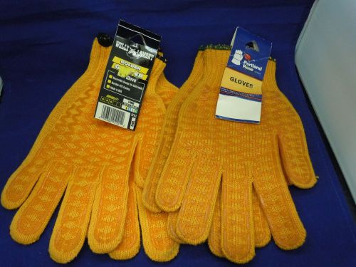 Large Yellow Chore gripper  Gloves size large two pair