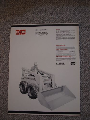 Case 1530B Uni-Loader Skid-Steer &#034;Bobcat&#034; Tractor Brochure Original MINT &#039;71