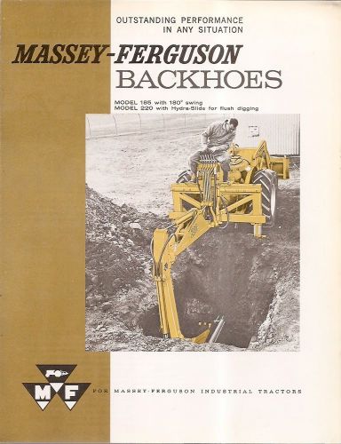 Equipment Brochure - Massey-Ferguson - MF 185 220 - Backhoe - c1963 (E1779)