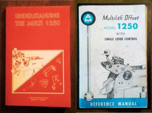 Printing press reference manual &amp; understanding the 1250 multilith for sale