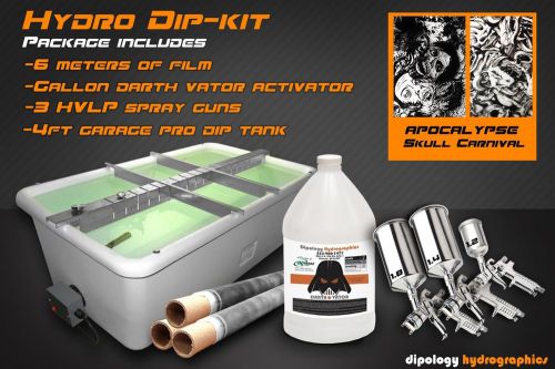 Hydrographics Dip Tank Kit Water Transfer Printing Film, Activator, Guns,Zombies