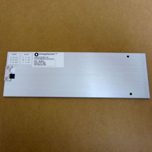Gretagmacbeth 36.06.31 aluminum calibration plaque d19c d186 d182 183 d188 xrite for sale