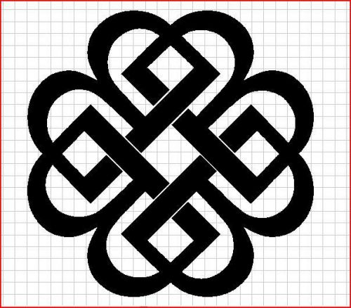 Celtic Knot &#034;B&#034; CNC Plasma laser .dxf format clip art