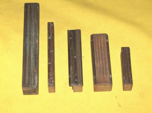 5 antique copper printer&#039;s blocks early fishing rods for sale