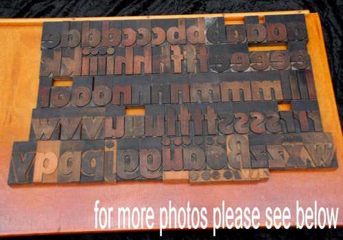 86 wood printing blocks 3.54&#034; Letterpress wooden type woodtype Alphabet ABC wood