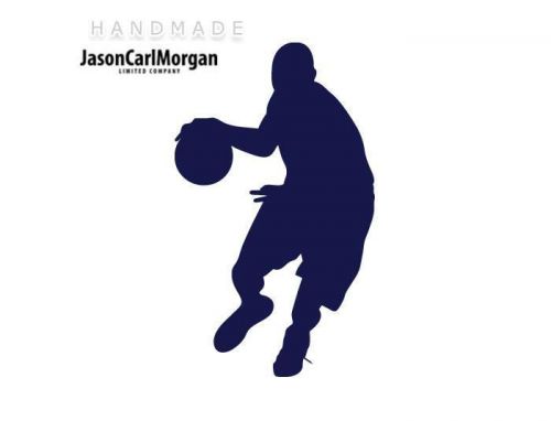 JCM® Iron On Applique Decal, Basketball Navy Blue