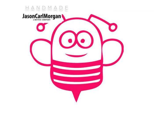 JCM® Iron On Applique Decal, Bee Neon Pink