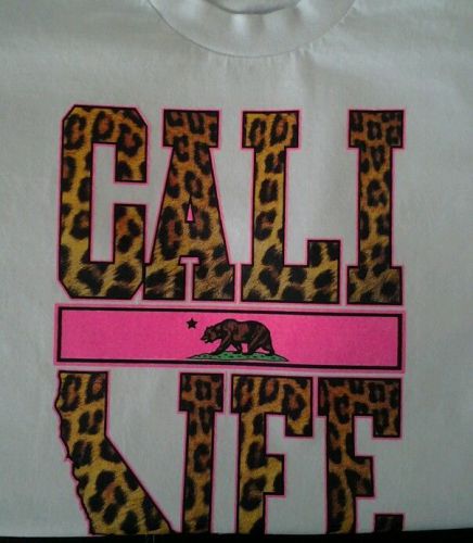 SMALL CALI LIFE (Cheetah/Pink) 3 PACK - 6x9 PLASTISOL HEAT PRESS TRANSFERS