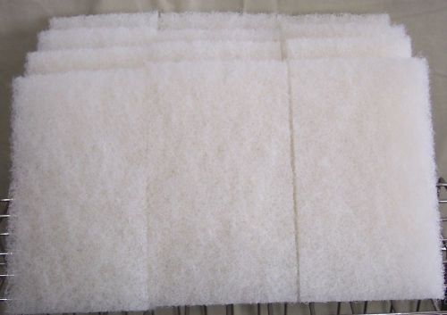 Scrub Pads Lot of 12 White Non Agressive for Gentle Cleaning