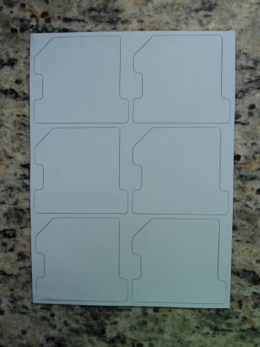 Number 1 Shaped Magnets * Blank - No Printing * Qty 6 on sheet * New *