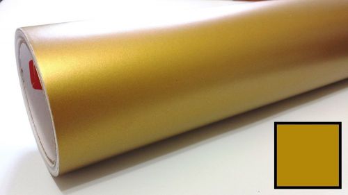 Matte gold vinyl graphics wrap sticker sheet film roll overlay craft &amp; cut 24&#034; for sale
