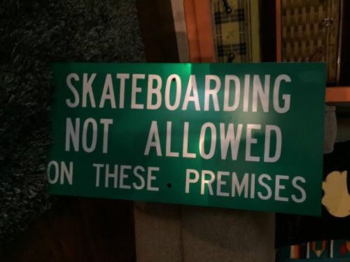 Skateboarding Not Allowed metal construction sign 1 ft x 2 ft