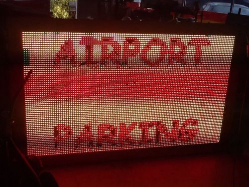 3 Color Scrolling LED Sign/Message Board 90&#034; Free Standing