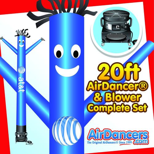 Blue AT&amp;T AirDancer® &amp; Blower 20ft Inflatable Tube Man Air Dancer Set