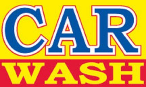 Car Wash Business Flag 3&#039;x5&#039; Banner Red &amp;Yellow made USA FREE SHIPPING