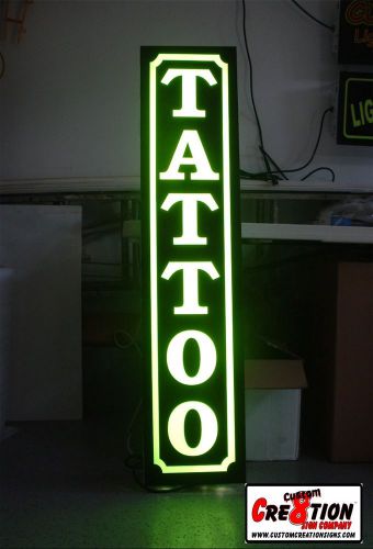 Led light box sign - tattoo  neon /banner alternative 46&#034;x12&#034; great window signs for sale