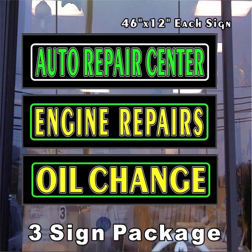 3 led light box sign - auto repair center - engine repairs -  oil change - signs for sale