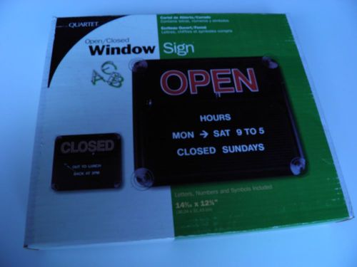 Open Closed Window Sign Quartet