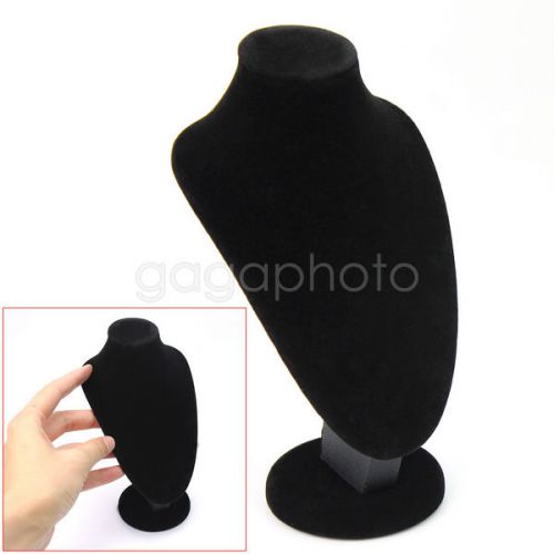 Business use black velvet bust pendant chain necklace jewelry display stand new for sale