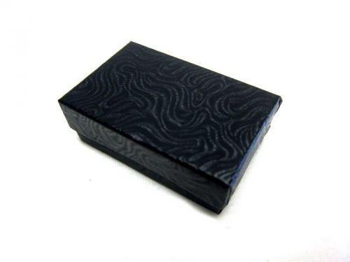 100pcs Black Swirl Cotton Filled Jewelry Gift Boxes 3&#034;x2&#034;