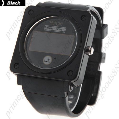Touch Screen Unisex LED Digital Wrist watch Date Display in Black Free Shipping