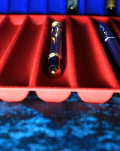 4 RED Pen Display Trays for LARGE Pens, 22 Slots Each Cigar Jewelry