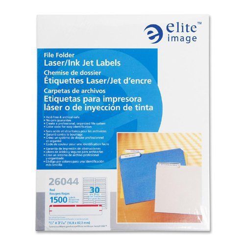 Elite Image Permanent Laser/inkjet Filing Label - 0.66&#034; Width X 3.43&#034; (eli26044)