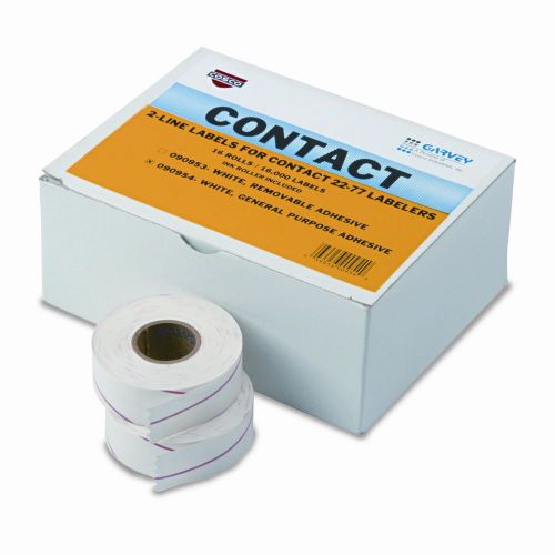 Two-line pricemarker labels, 5/8 x 13/16, white, 1000/roll, 16 rolls per box for sale