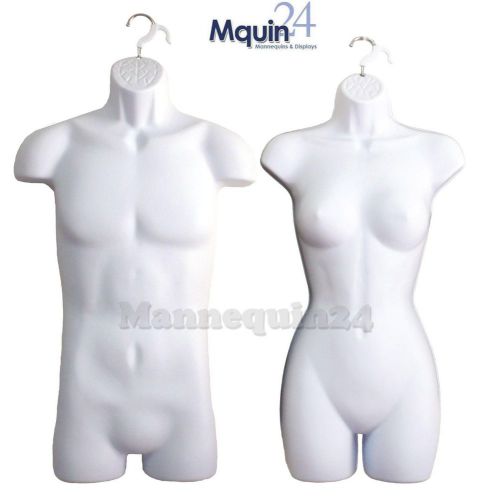 Male &amp; Female MANNEQUIN BODY FORMS for HANGING, Woman &amp; Man&#039;s Clothing Display