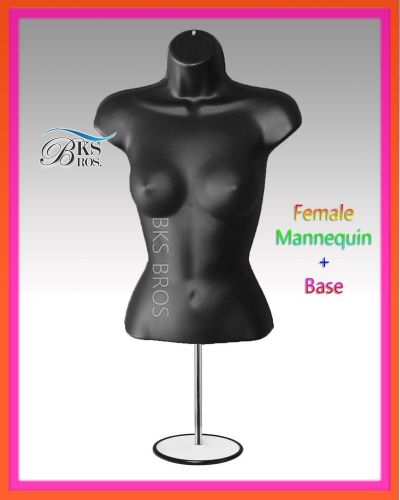Black Female Mannequins Torso Woman Hollow Dress Form Clothing Display Stand