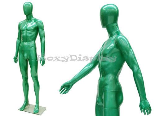 Male Unbreakable Egghead Plastic Mannequin Turnable &amp; Removable Head PS-SM1GREG