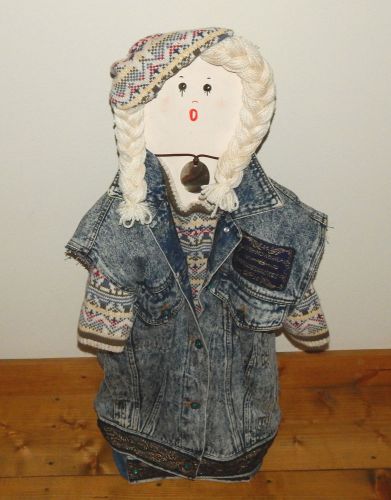 Vintage STEFANO REGALIA Acid Wash Jean Vest RETAIL WINDOW DISPLAY